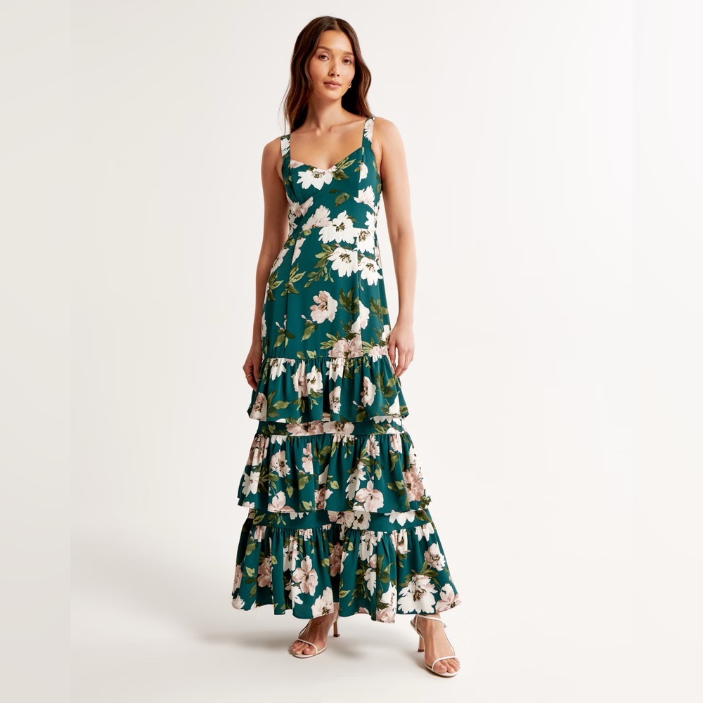 Abercrombie & Fitch Floral Tiered Maxi Dress **Tall**